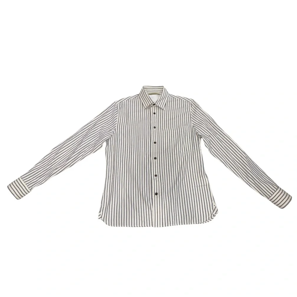 Banana Republic Cotton Heritage Collection Striped Button Down Blue & White S